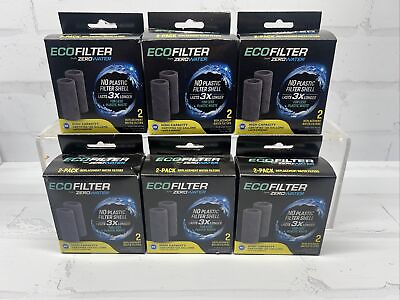 #ad LOT 6 x ZERO WATER ECOFILTER PITCHER REPLACEMENT WATER FILTER 2 PACK ZR 002ECO $47.99