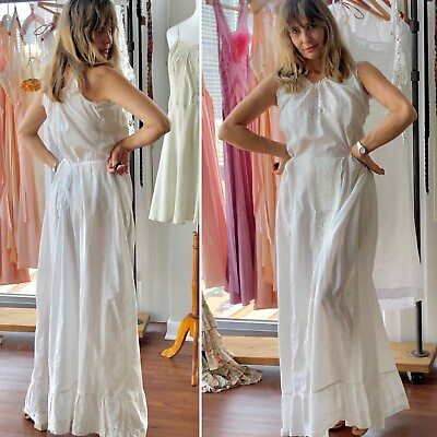 #ad Edwardian Slip Dress Edwardian Nightgown Antique Nightgown Antique Slip $180.00