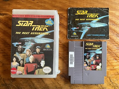 #ad Star Trek: The Next Generation Nintendo NES 1993 With Rental Case And MANUAL $55.00