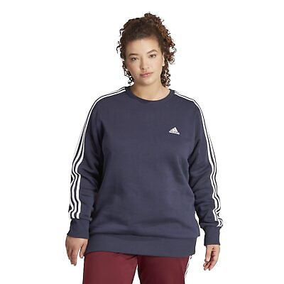 #ad Woman#x27;s Clothing adidas Plus Size Inc 3 Stripes Fleece Sweatshirt $52.98