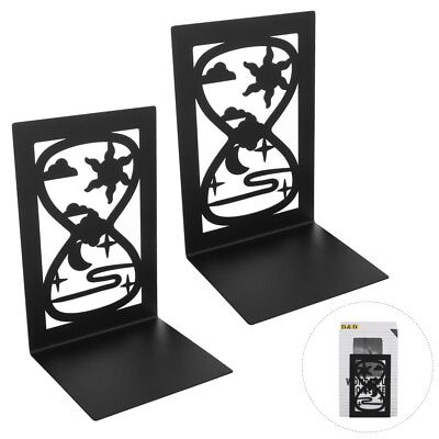 #ad 2 Pcs Childrens Bookshelf The Office Decor Bookend Wrought Iron $20.41