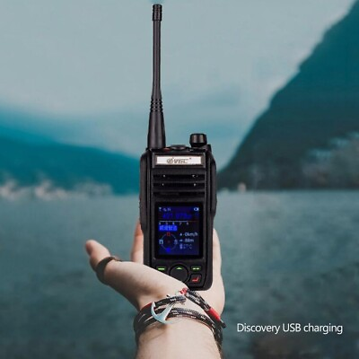#ad Splashproof Walkie Talkie Handheld Transceiver GPS w USB Battery For Travel $123.47