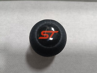 #ad ST LEATHER SHIFT GEAR KNOB for FORD FOCUS MK2 MK3 MK4 RS FIESTA FUSION ECOSPORT $29.95
