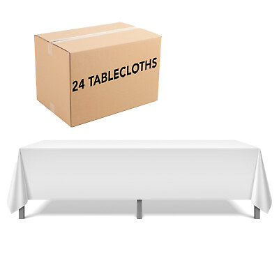 #ad Bulk Case of 24 Dining Tablecloths Polyester Reusable Size amp; Color Options $250.00