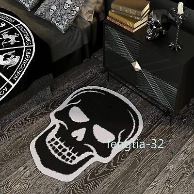 #ad Halloween Skull Horror Bathroom Bedroom Living Room Carpet Rugs Non slip Gift $29.85