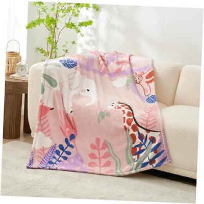 #ad Elephant Throw Blanket for Kids Toddler Non Kids 43quot;x59quot; Jungle Rhapsody $59.73