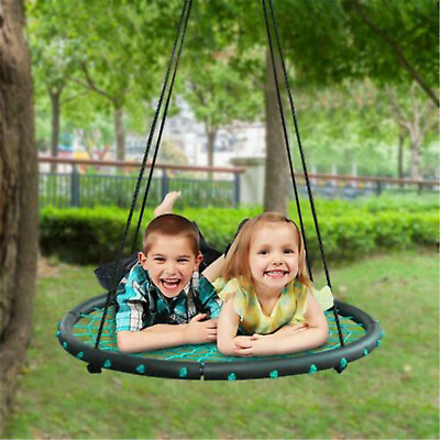 #ad 40quot; Spider Web Swing Seat Flying Saucer Tree Rope Web Swings Playground Backyard $59.99