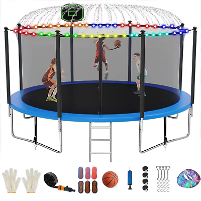 #ad 12FT Trampoline for Kids and Adults w Safety Enclosure amp; Ladder Outdoor Backyard $369.98