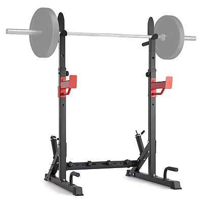 #ad VEVOR Squat Power Rack Adjustable Heavy Duty Barbell Weight Bench Press Stand $122.99