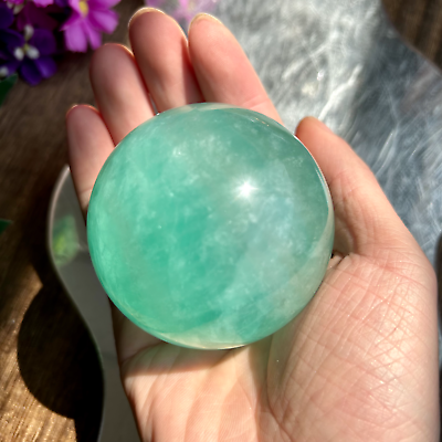 #ad 1pc Amazing green Fluorite Crystal Sphere Mineral Ball Display Healing 480g $40.00