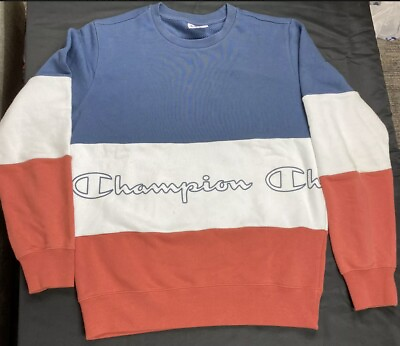 Champion Medium red white and blue color blocked sweater pullover Long sleeve $20.00