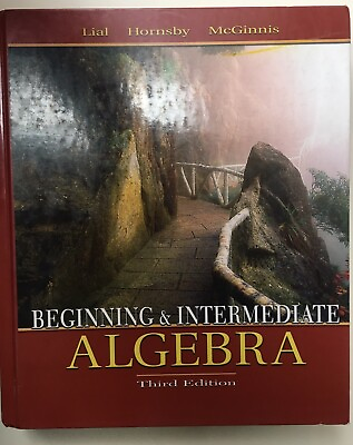 #ad Beginning amp; Intermediate Algebra Third Edition Like New Condition $9.99