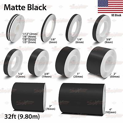 #ad #ad MATTE BLACK Roll Vinyl Pinstriping Pin Stripe Car Motorcycle Tape Decal Stickers $10.95