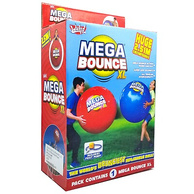 #ad #ad Mega Bounce XL The World#x27;s Bounciest Inflatable Ball Super Grip Graphics $34.99