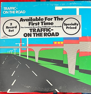 #ad Traffic 1973 On The Road Vinyl Double LP Island Records w Original Hype Sticker $25.00