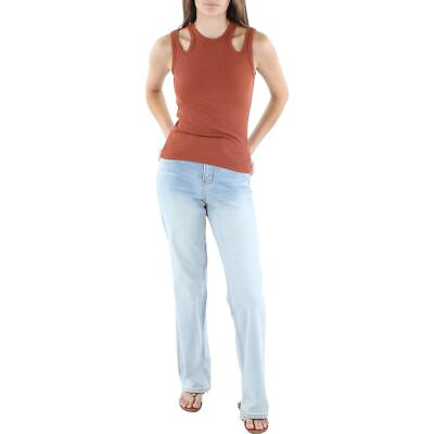 #ad LNA Clothing Womens Corsette Cut Out Ribbed Top Tank Top Shirt BHFO 6389 $11.99