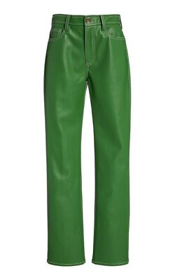 #ad Leather Fancy Hot Stylish Halloween Designer Green Formal Lambskin Women Pant $160.00