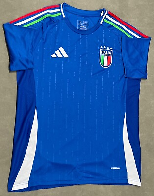#ad Italy Adidas Blue Home Jersey 2024 2025 Mens Sz ML $39.99