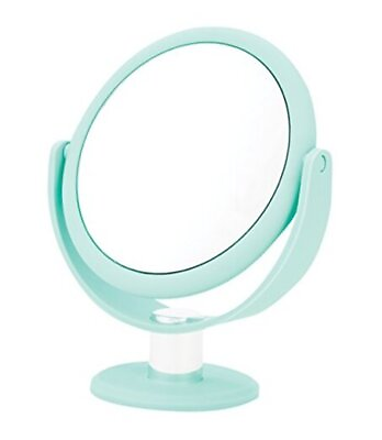 #ad Tabletop Mount 10X Soft Touch Round Vanity Mirror Seafoam 10x $30.80
