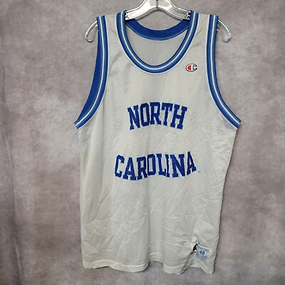 #ad Rare Vintage 90s Champion North Carolina Tarheels Basketball Jersey Mens 48 XL $49.99
