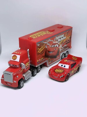 #ad Disney Pixar Cars Lightning McQueen Mack amp; Car Truck 1:55 Diecast Toy Car Loose $21.99