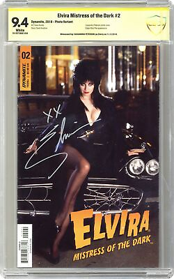 #ad Elvira Mistress of the Dark #2D Photo CBCS 9.4 SS Cassandra Peterson 2018 $350.00