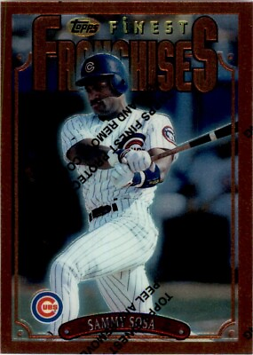 #ad 1996 Topps Finest Sammy Sosa . Chicago Cubs #257 $1.75
