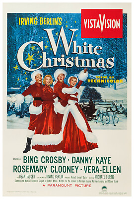 #ad White Christmas Classic Holiday Movie Poster $14.99