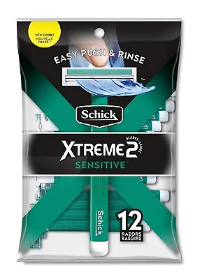 #ad Schick Xtreme2 ST2 Sensitive Disposable Razors 12 Count $8.99