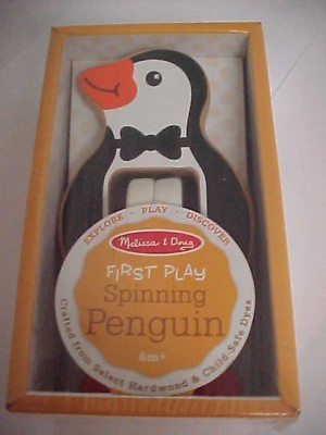#ad MELISSA amp; DOUG First Play Wooden Spinning Penguin Item No. 4028 New Shrinkwrap $8.99