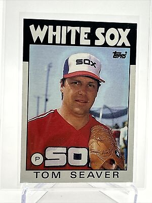#ad 1986 Topps Tom Seaver Baseball Card #390 NM Mint FREE SHIPPING $1.25