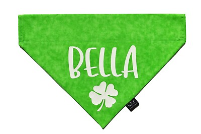 #ad Personalized St. Patrick#x27;s Day over the collar dog bandana with name $12.99