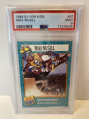 #ad 1989 Sports Illustrated SI For Kids Mike McGill Rookie RC PSA 9 Mint Skateboard $99.95