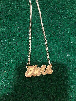 #ad ELVIS PRESLEY GOLD PLATED SCRIPT NECKLACE $23.00