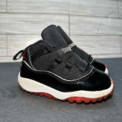 #ad Nike Air Jordan 11 Retro Bred Black Red Toddler Baby Boy Size 6C $95.00