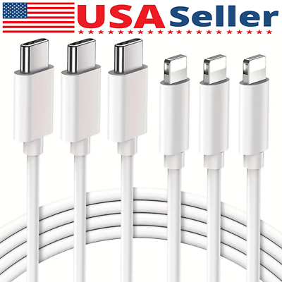 #ad 1 3PACK Fast Charger Cable Type USB C PD Cord to For iPhone 14 13 12 11 Pro Max $2.98