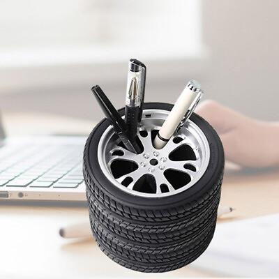 #ad Creative Tire Shaped Pen Stand Pencil Holder Desk Organizer Office Stationery 64 $16.55