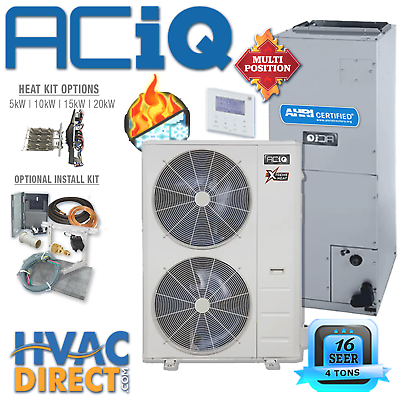 #ad ACiQ 4 Ton Ducted Inverter Heat Pump Split System Central Air Con Kit 16 SEER $3942.50