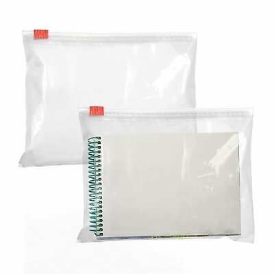 #ad 100 Slider Zip Lock Bags 12.5 x 9 Reclosable Clear Poly Bags $78.07