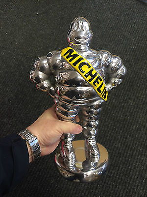 #ad Michelin Man polished aluminium collectable Michelin man mascot silver yellow GBP 75.00