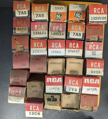 #ad Lot Of Vintage NOS NIB RCA Vacuum Tubes Untested $39.99