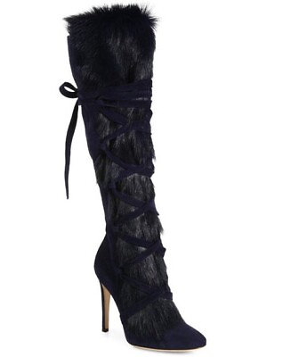 #ad New Gianvito Rossi Moritz Shearling amp; Suede Knee High Boots 36.5 6.5 $2695.00 $199.00