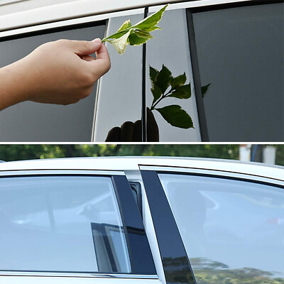 #ad 8X Car Pillar Posts Trim Decorative Cover For 2018 2021 Toyota Camry Accessories $15.19