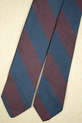 #ad Arrow Neck Tie VTG 60s Muted Navy and Maroon Striped Skinny Tie 53.5 x 1.5quot; Mad $41.18