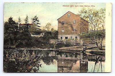 #ad Postcard Galion Ohio Hosford Mill OH Litho Chrome Germany c.1908 $6.75