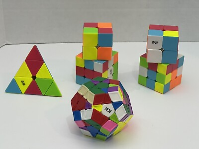 #ad Qiyi Qiyuan Cube Puzzle Mixed Lot Speed Cubes 2x2 3x3 Megaminx and Triangle $19.99