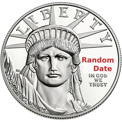 #ad 1 oz Platinum American Eagle Coin $100 BU Random Date #A583 $1135.48