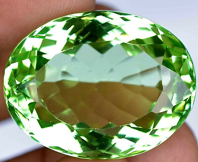 #ad Large Green Peridot 80.90 Ct. Oval Cut Faceted Loose Gemstone for Ring amp; Pendant $26.91