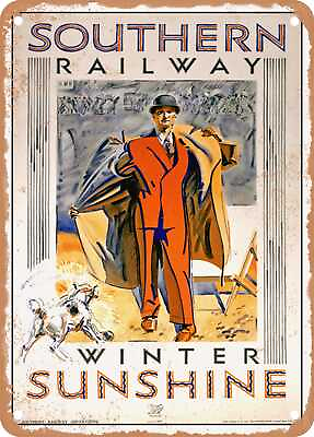 #ad METAL SIGN 1932 Southern Railway Winter Sunshine Vintage Ad $18.66