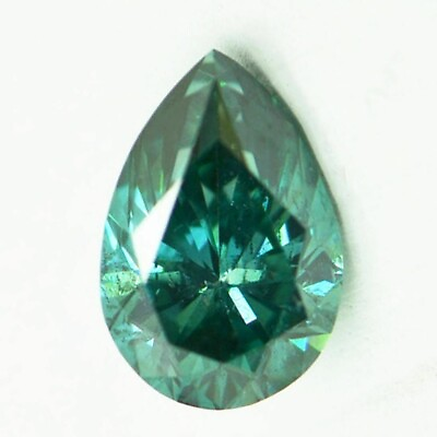 #ad AAA 1 CT Natural Diamond Pear Green Color Cut D Grade VVS1 1 Free Gift $40.00